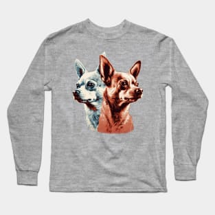 Chihuahua Duo Tone Long Sleeve T-Shirt